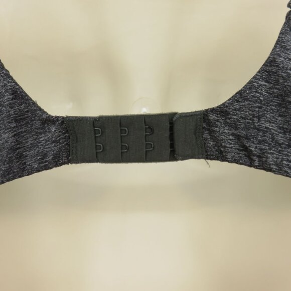 Victorias Secret 34C Padded Perfect Coverage Bra Heather Gray Black Underwire - Picture 8 of 16